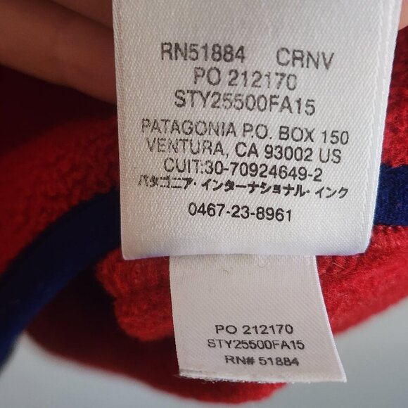 Patagonia Synchilla Vest Mens Small Red Blue Fleece Full Zip Retro Outdoor S - Picture 5 of 8